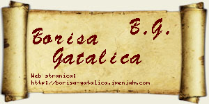 Boriša Gatalica vizit kartica